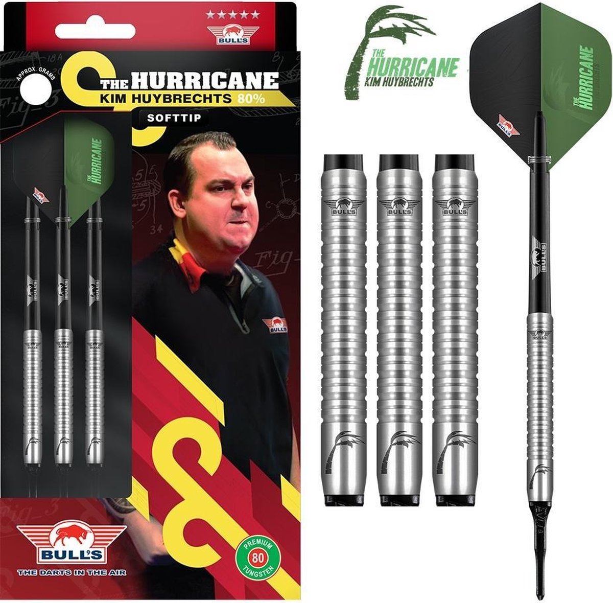 BULL'S NL Soft Darts Kim Huybrechts 80% Plain The Hurricane Softtip Darts Softdart