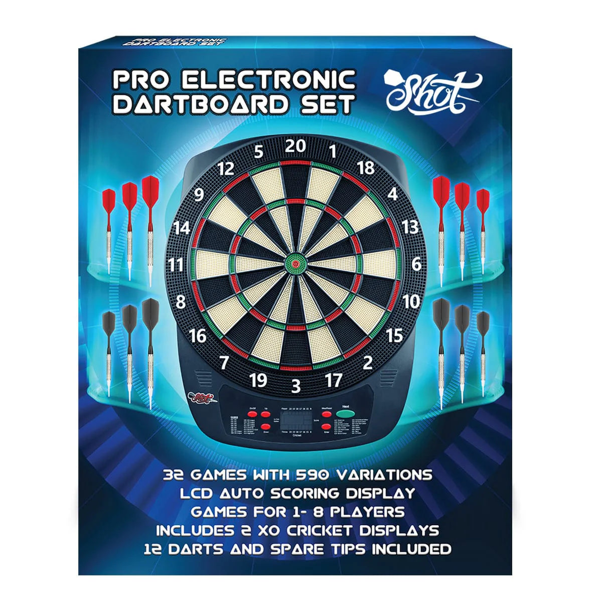 Shot - Pro Electronic Dartboard Set