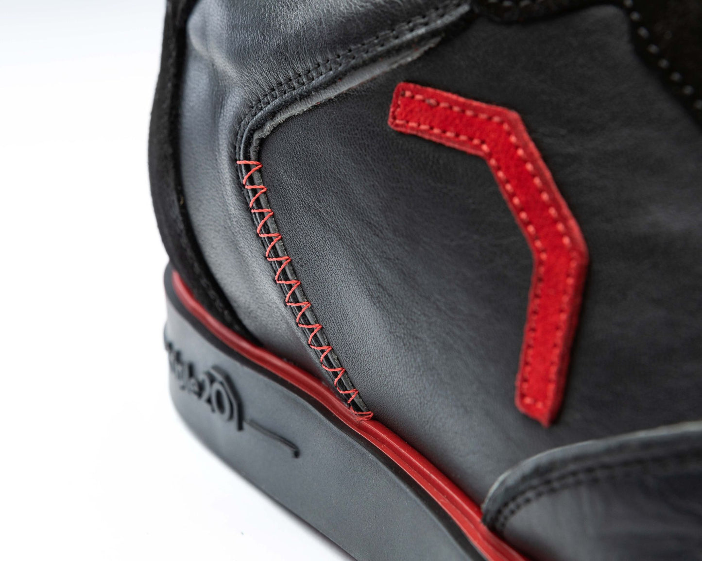 triple20® - Dartschuhe Leder - schwarz-rot
