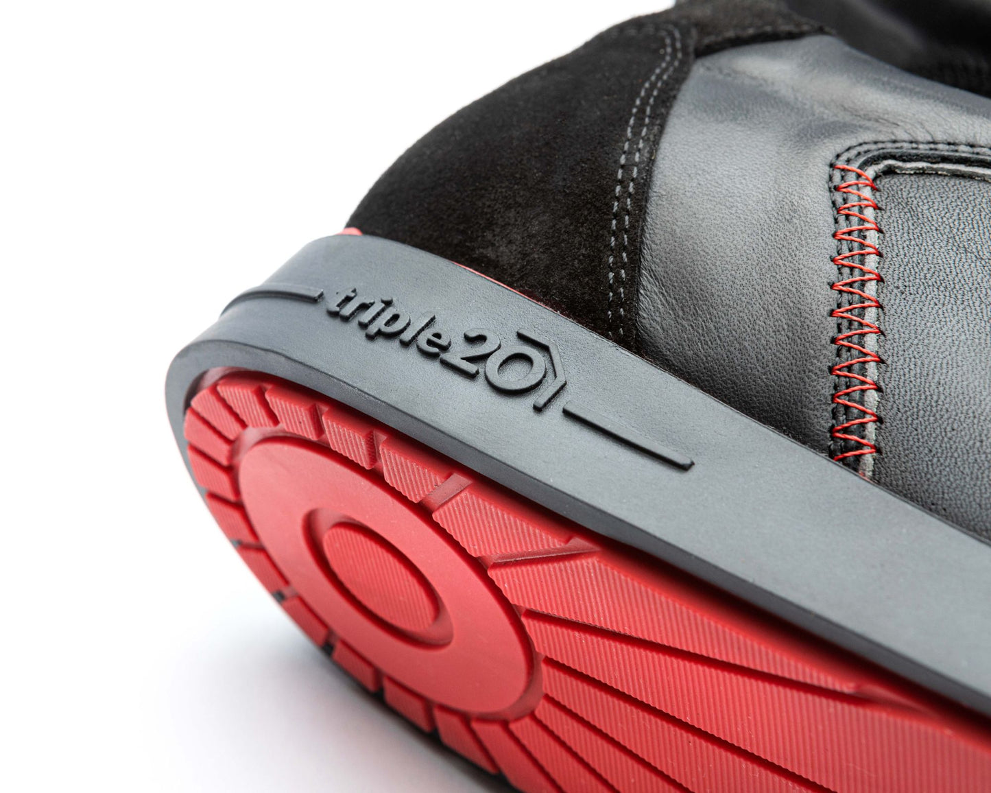 triple20® - Dartschuhe Leder - schwarz-rot