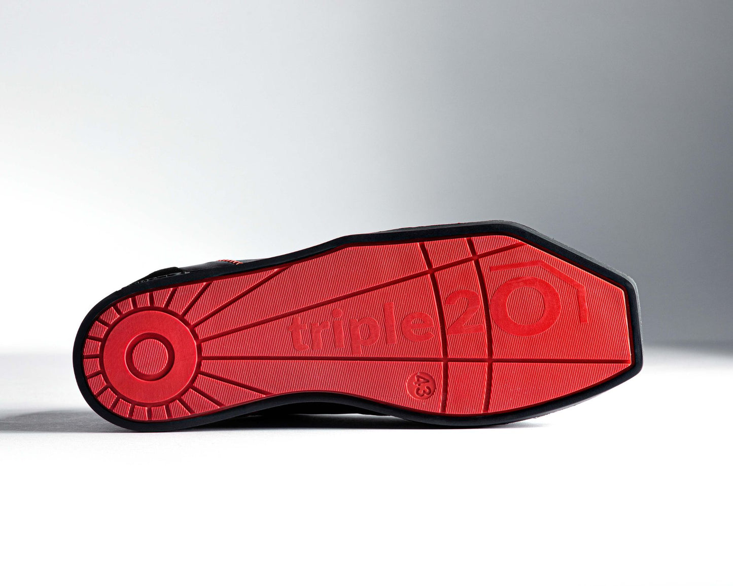 triple20® - Dartschuhe Leder - schwarz-rot
