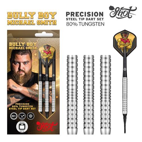 Bully Boy Michael Smith Präzisions-Dart-Set mit weicher Spitze – aus 80 % Wolfram