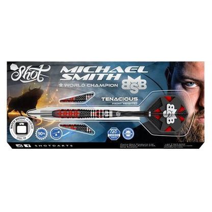 Michael Smith Tenacious Steel Tip Dartset – aus 90 % Wolfram