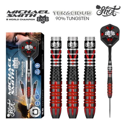 Michael Smith Tenacious Steel Tip Dartset – aus 90 % Wolfram