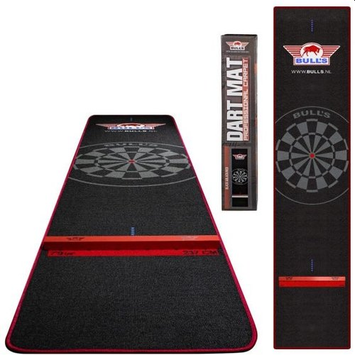 Bulls Carpet Dartmat Black/Black + Oche | 300x65 cm