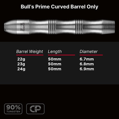 Bull's - Prime Curved CP Steeltip Barrels Only 90%