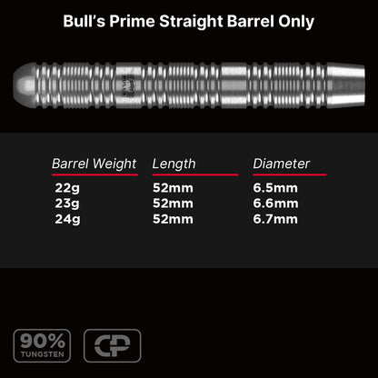 Bull's - Prime Straight CP Steeltip Barrels Only 90%