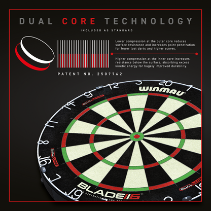 Winmau - Blade 6 Dual Core Dartboard