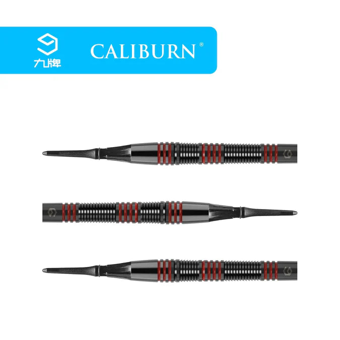 Caliburn The Rock Darts - Soft Tip -90%- Schwarz & Rot