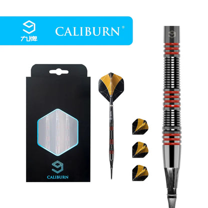 Caliburn The Rock Darts - Soft Tip -90%- Schwarz & Rot