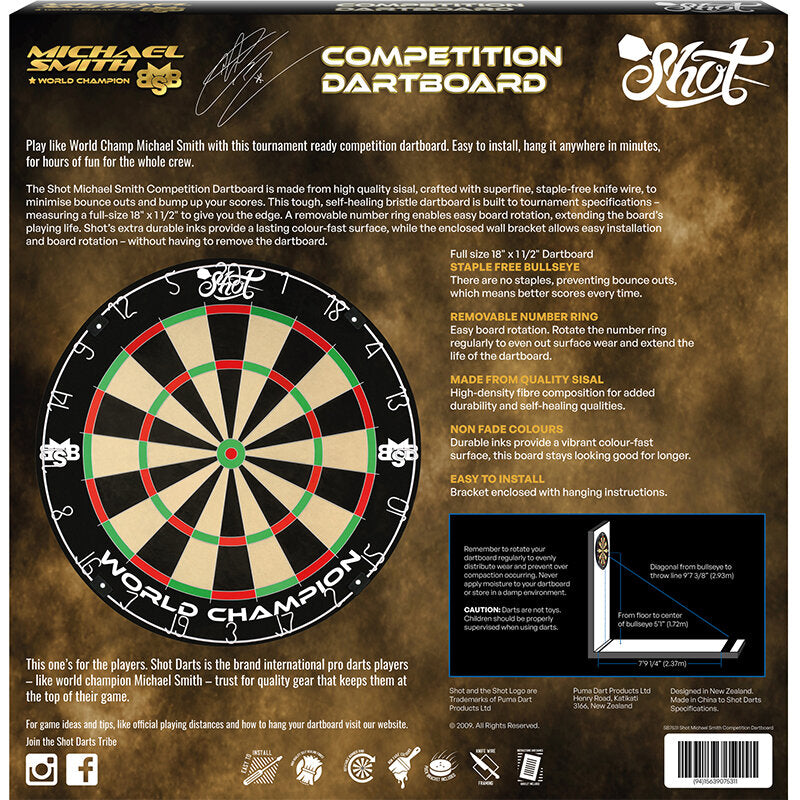 Shot - Michael Smith Competition Dartboard