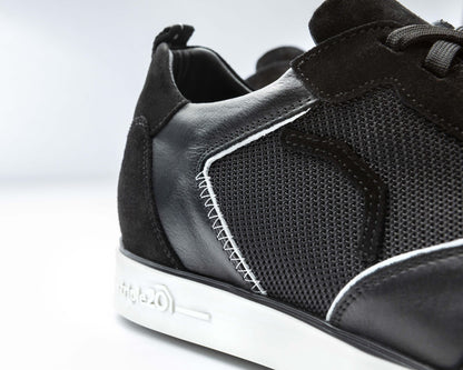 triple20® - Dartschuhe - Leder und sportives Mesh schwarz/weiß