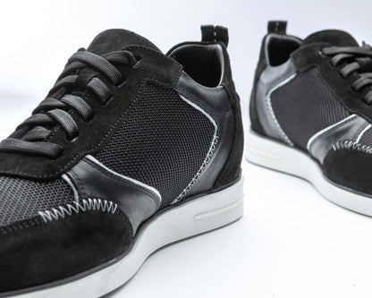 triple20® - Dartschuhe - Leder und sportives Mesh schwarz/weiß