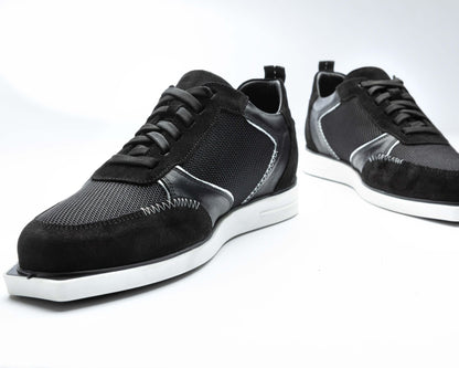 triple20® - Dartschuhe - Leder und sportives Mesh schwarz/weiß