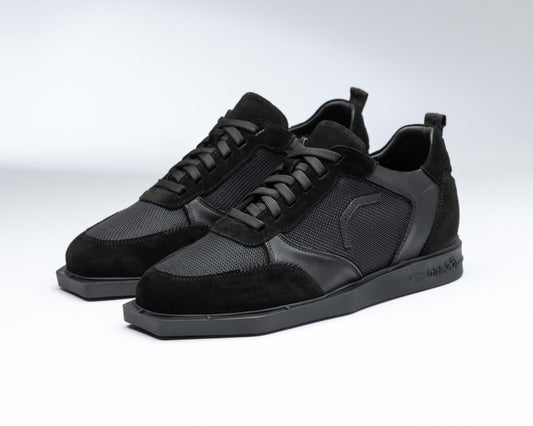 triple20® Dartschuhe - Leder und sportives Mesh schwarz