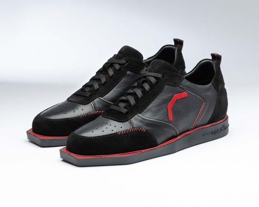 triple20® - Dartschuhe Leder - schwarz-rot