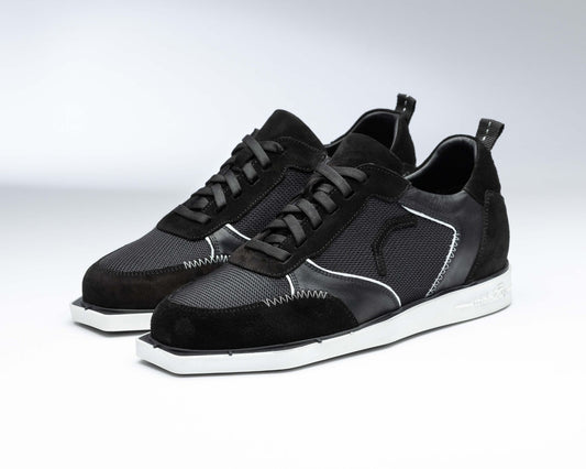 triple20® - Dartschuhe - Leder und sportives Mesh schwarz/weiß