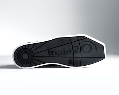 triple20® - Dartschuhe - Leder und sportives Mesh schwarz/weiß